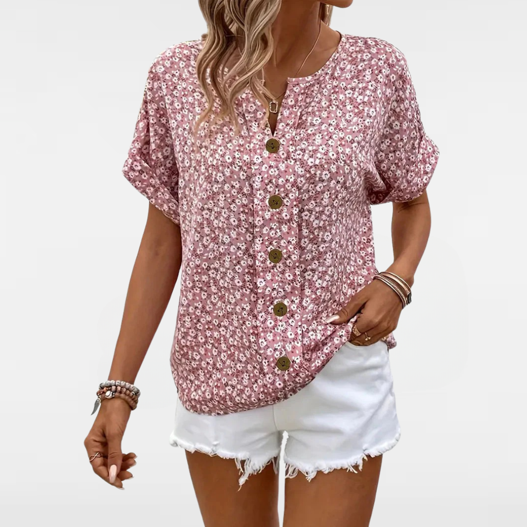 GRACEY | CHIC BUTTONED SUMMER BLOUSE