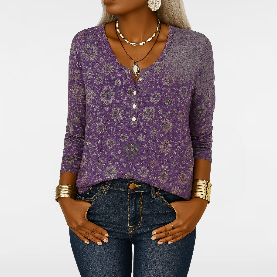 FLEXIA | LONG SLEEVED FLORAL BLOUSE