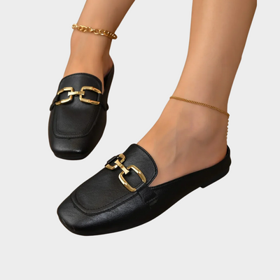 CELINE | ELEGANT CLOSED TOE SLIP ON SANDALS