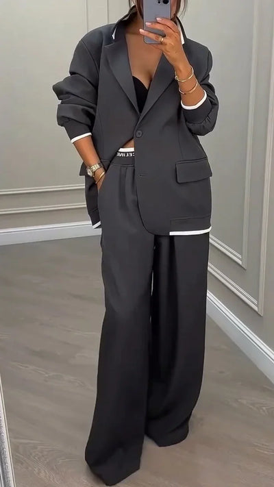 Women’s suit: jacket with collar and work trousers