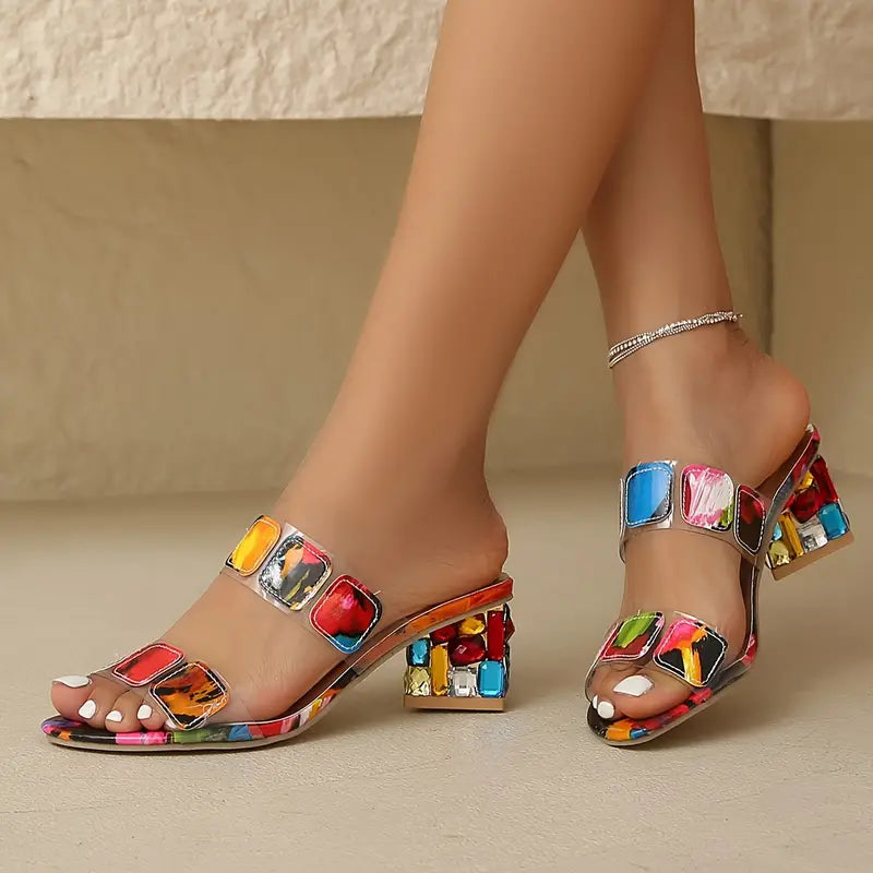 JANA | COLORFUL DOUBLE STRAPPED SANDALS