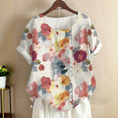 BLOOM | BUTTONED FLORAL BLOUSE