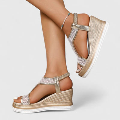 Sylvara | Women’s T-strap wedge heels