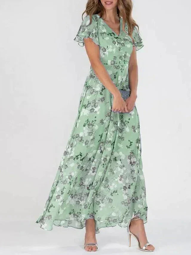 ALTHEA | SHORT-SLEEVED FLORAL DRESS