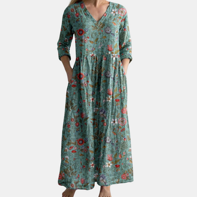 FAYE | HALF-SLEEVED  FLORAL DRESS