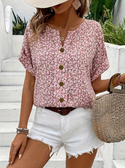 GRACEY | CHIC BUTTONED SUMMER BLOUSE