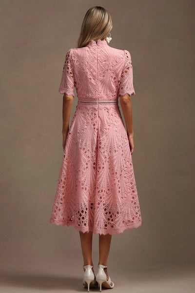 TINA | ELEGANT FLOWER EMBROIDERED DRESS