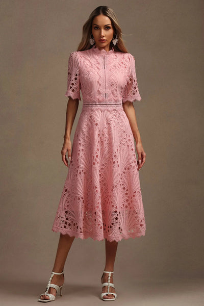 TINA | ELEGANT FLOWER EMBROIDERED DRESS