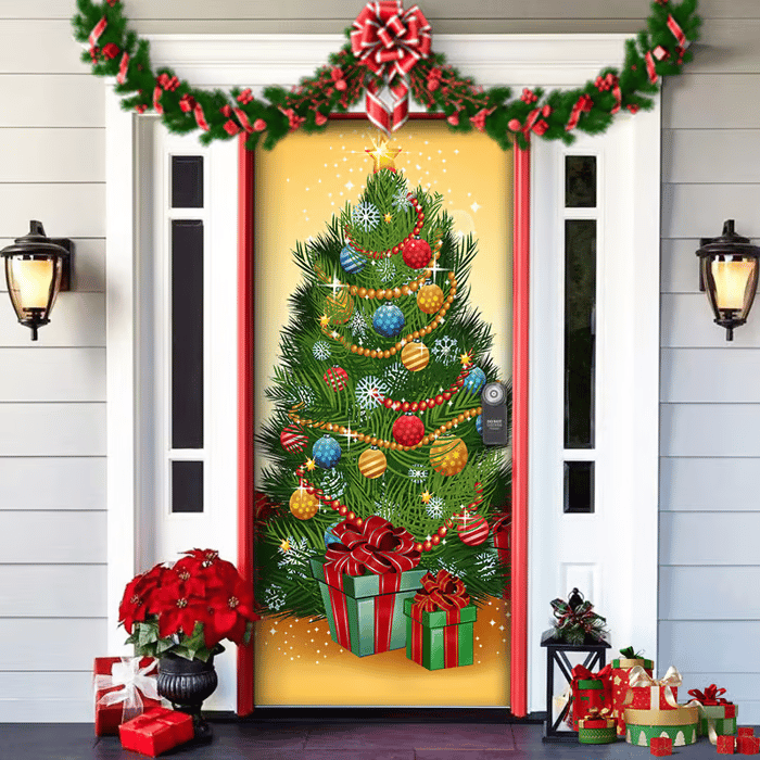 2025 Christmas and Halloween front door decoration
