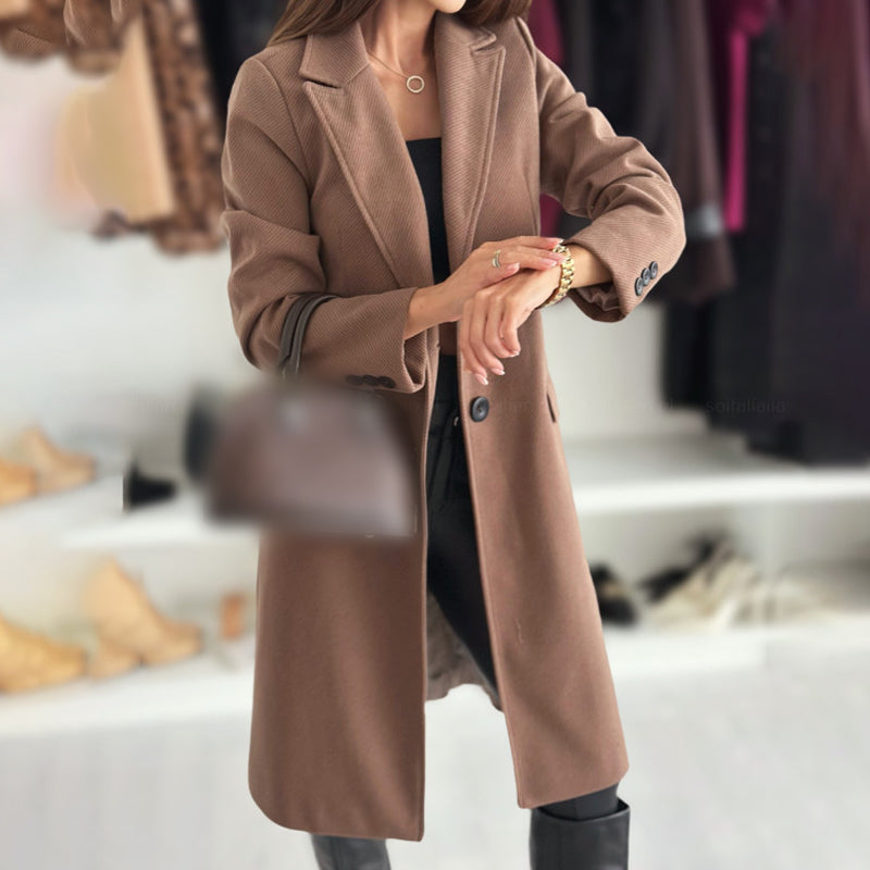 Women’s Elegant Tailored Long Coat