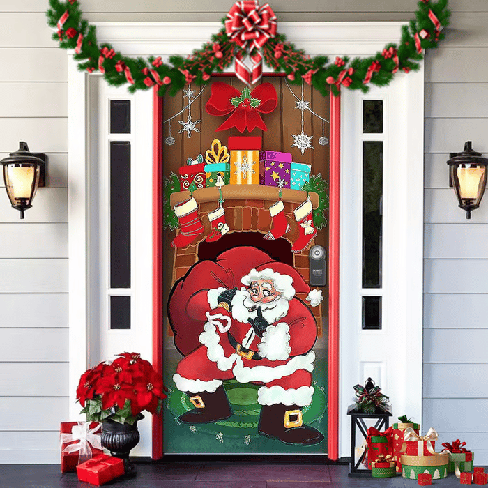 2025 Christmas and Halloween front door decoration