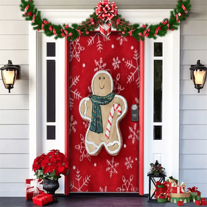 2025 Christmas and Halloween front door decoration