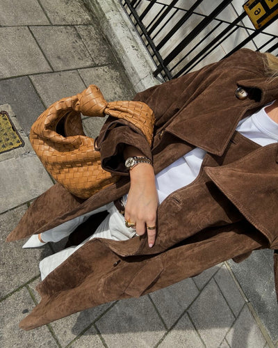 Livia | Classic Suede Trench Coat
