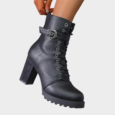 Quinn | Flared Heel Ankle Boots