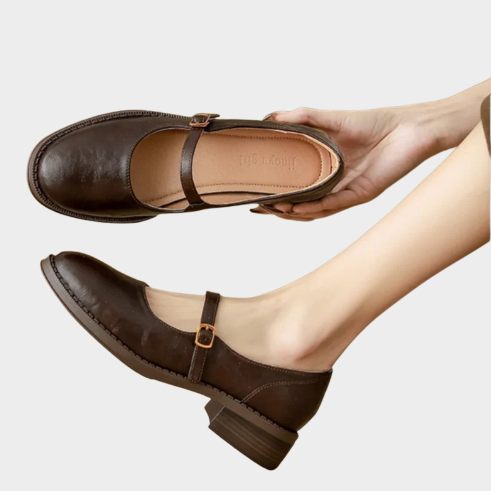 Poppy | Classic Leather Mary Janes