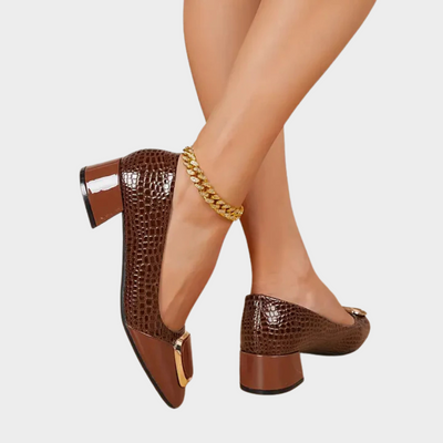 Marcella | Orthopedic Low-Heeled Closed Toe Sandals