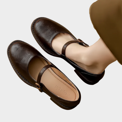 Poppy | Classic Leather Mary Janes