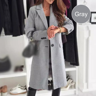 Women’s Elegant Tailored Long Coat