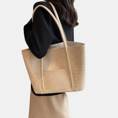 Sophia | Croc Leather Shoulder Bag