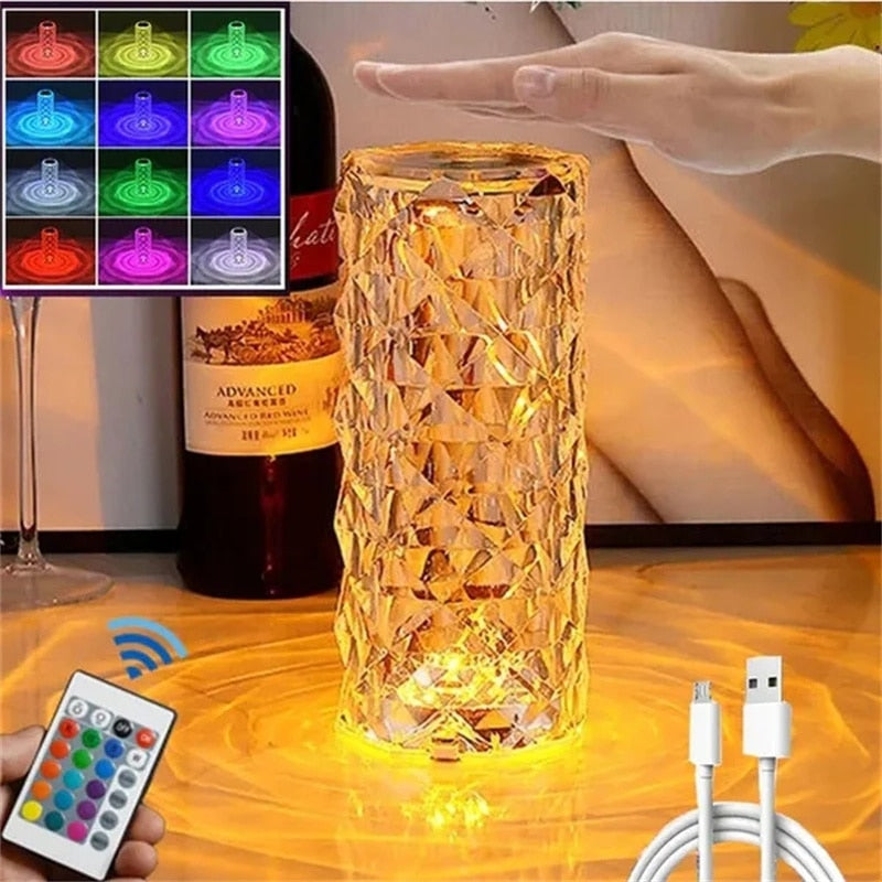 Crystal LED Diamond Touch Lamp
