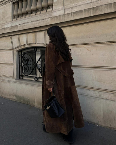 Livia | Classic Suede Trench Coat