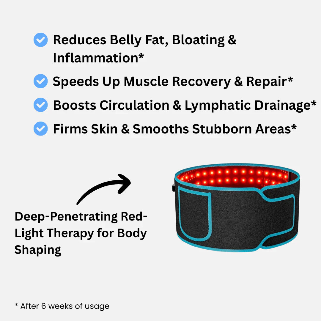CoreForge™ Red Light Therapy Belt — Smooth, Firm & Support Your Core Naturally