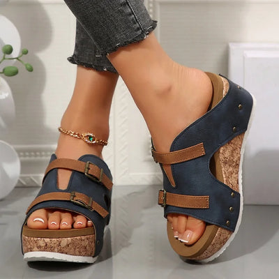LARA | ORTHOPEDIC WEDGE-HEELED SANDALS