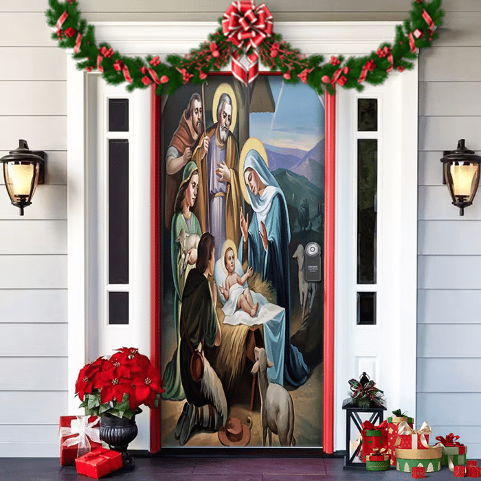 2025 Christmas and Halloween front door decoration