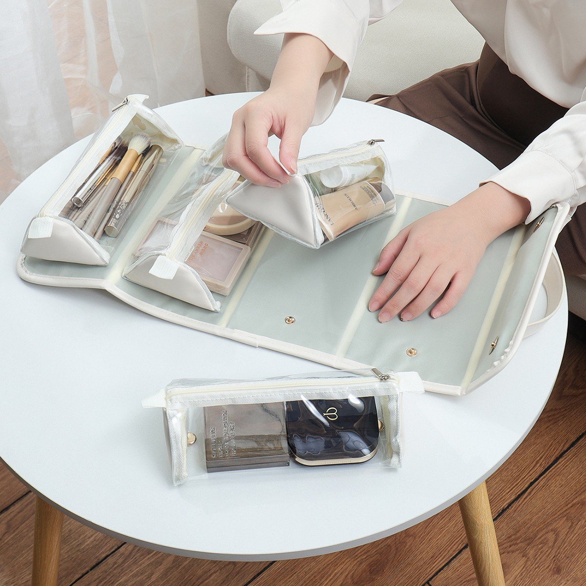 Leather Waterproof Cosmetic Bag