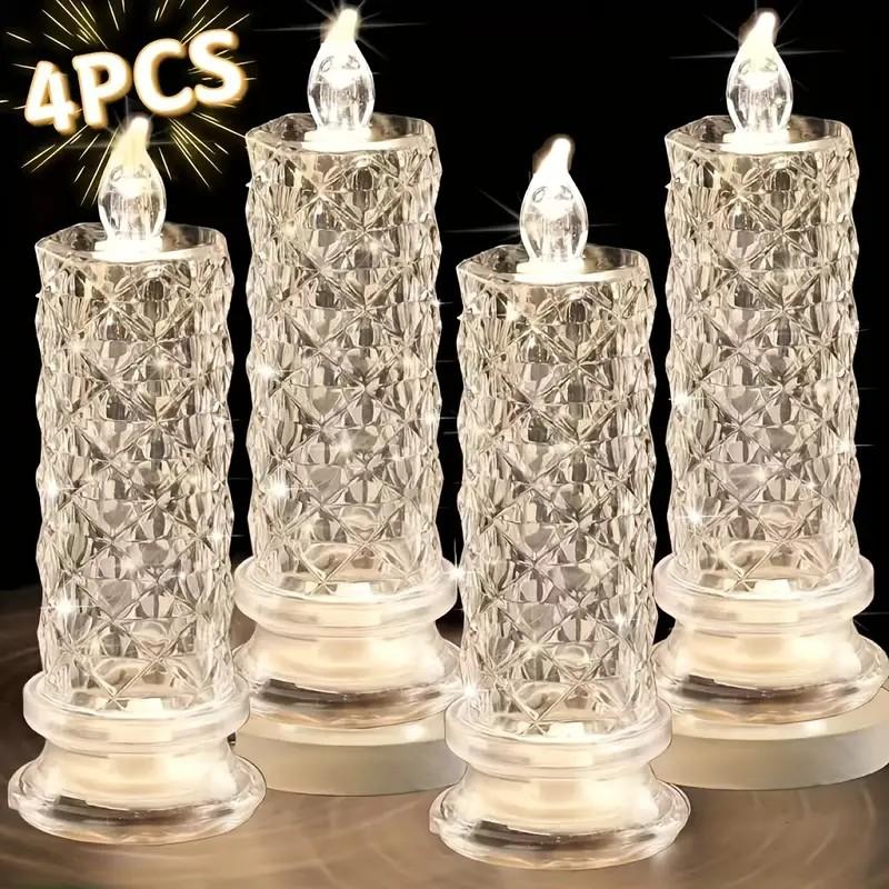 Crystal LED Candle Lamp | Set of 4 Candles