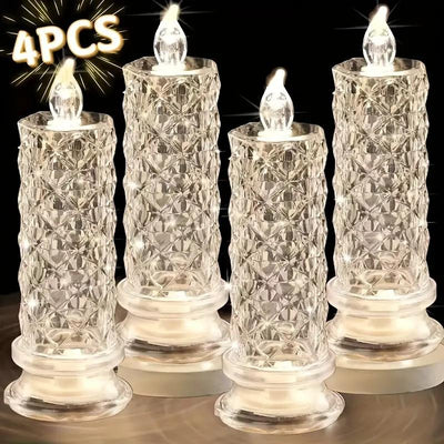 Crystal LED Candle Lamp | Set of 4 Candles