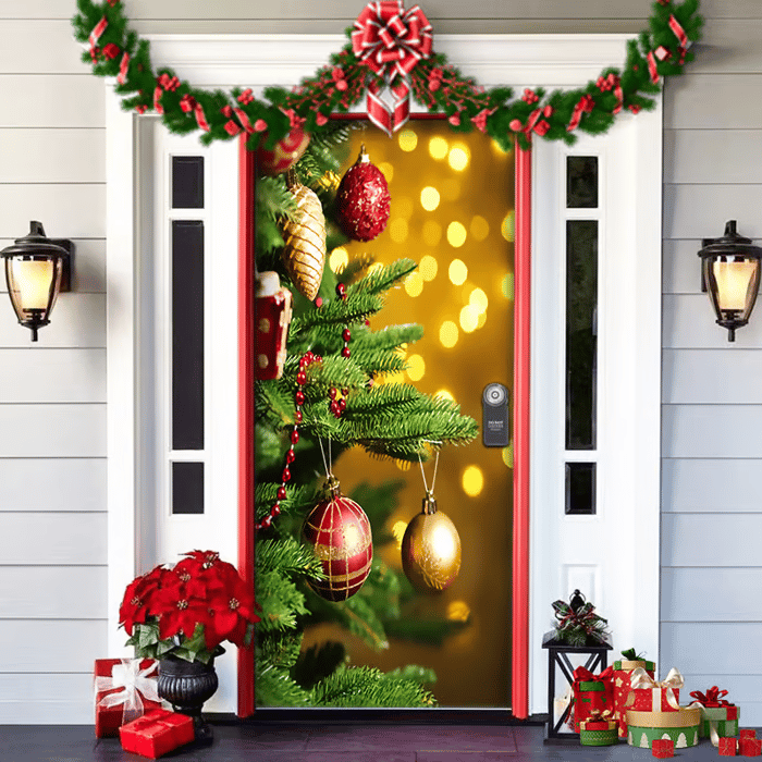2025 Christmas and Halloween front door decoration