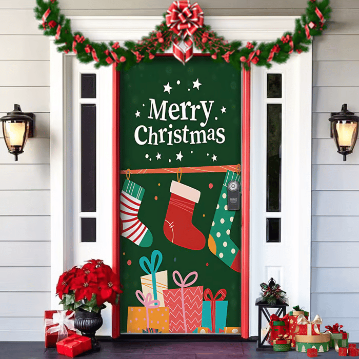 2025 Christmas and Halloween front door decoration