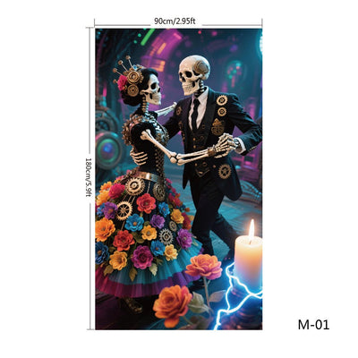 2025 Christmas and Halloween front door decoration