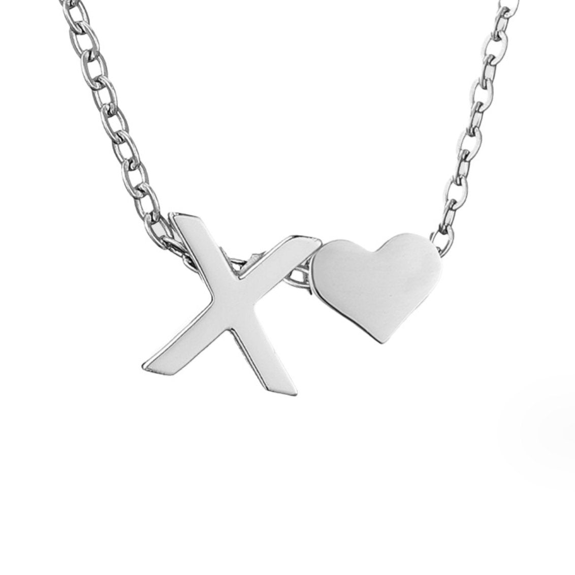 YAHNA | LETTER INITIAL SILVER NECKLACE
