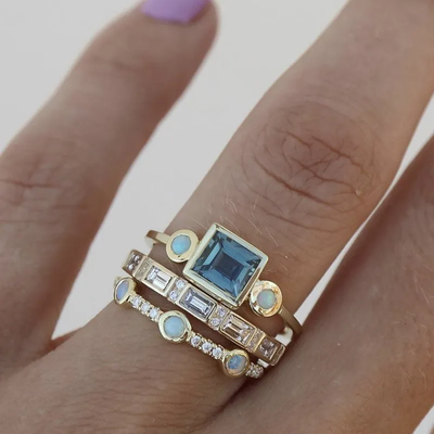 AQUA | VINTAGE CRYSTAL RING