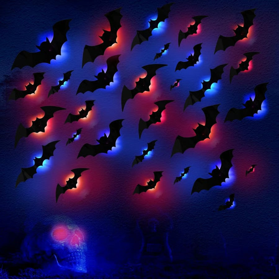HauntGlow – Glowing 3D Bats for Enchanted Walls (12 Pcs Set)