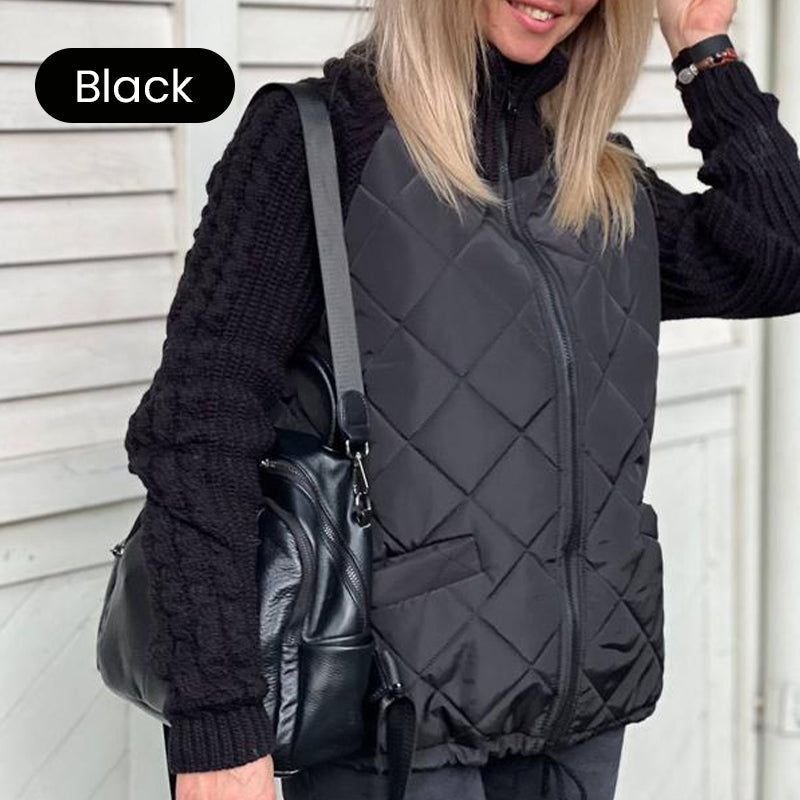 Women's Knit Patchwork Puffy Jacket