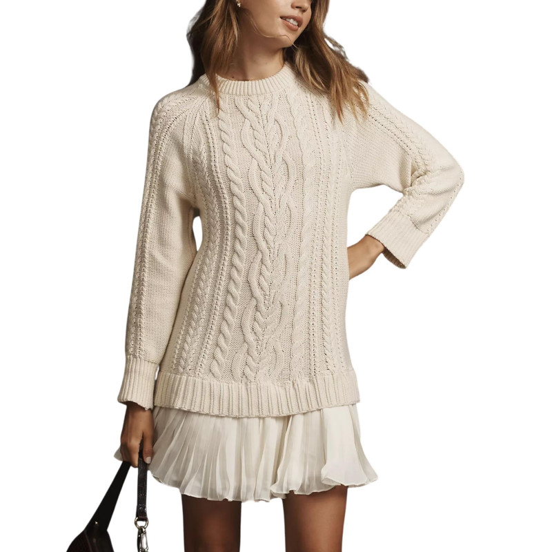 The Cable-Knit A-Line Dress - The Flattering Sweater Dress + 50% OFF