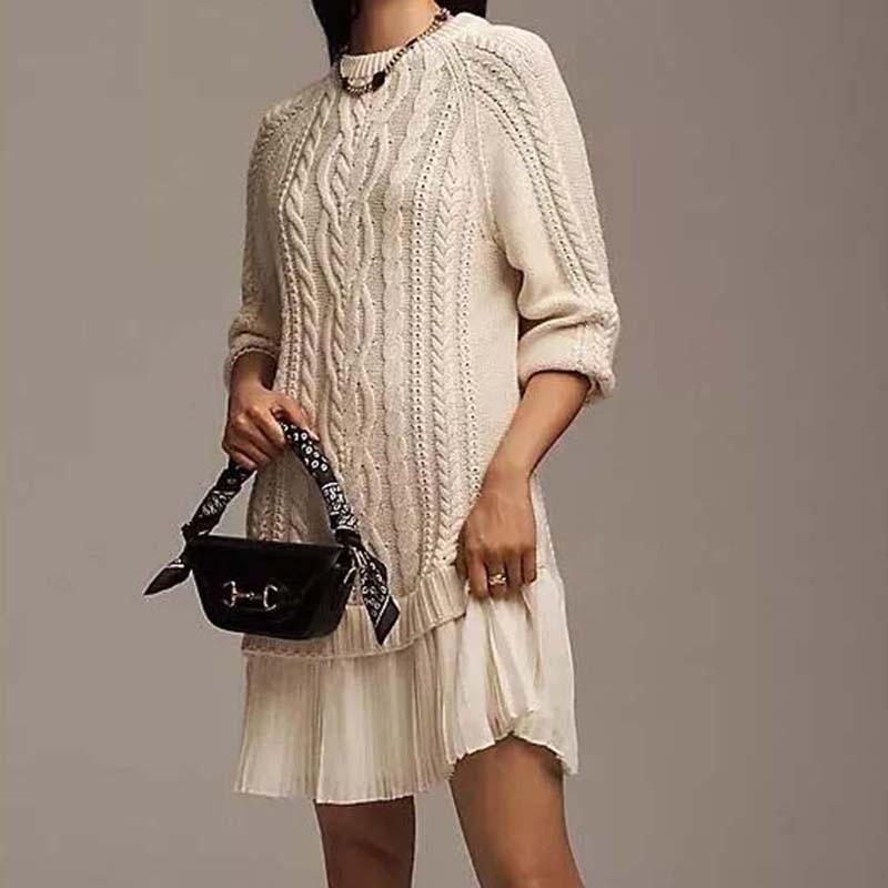 The Cable-Knit A-Line Dress - The Flattering Sweater Dress + 50% OFF