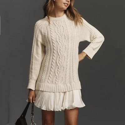 The Cable-Knit A-Line Dress - The Flattering Sweater Dress + 50% OFF